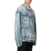 Chaqueta de Denim oversize con detalles de anillos «Azul» 697779TMW264437