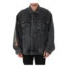 Chaqueta de Denim oversize de Metallica «Negro lavado y naranja» 694504TBP471055
