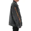 Chaqueta de Denim oversize de Metallica «Negro lavado y naranja» 694504TBP471055