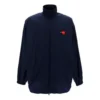 Chaqueta de hombre con cuello alto y cremallera con el logotipo de Balenciaga, azul 622002TIO508065