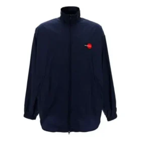 Chaqueta de hombre con cuello alto y cremallera con el logotipo de Balenciaga, azul 622002TIO508065