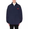 Chaqueta de hombre con cuello alto y cremallera con el logotipo de Balenciaga, azul 622002TIO508065