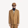 Chaqueta de hombre de corte normal y un solo botonero en color camel Chaqueta de hombre de corte normal y un solo botonero en color camel
