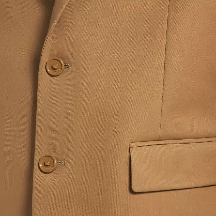 Chaqueta de hombre de corte normal y un solo botonero en color camel Chaqueta de hombre de corte normal y un solo botonero en color camel