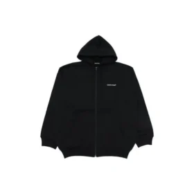 Chaqueta de manga larga con cremallera Balenciaga SS21 para hombre, color negro, 641659TIV551070