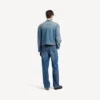 Chaqueta de motociclista de denim ajustada para hombre en azul oscuro Chaqueta de motociclista de denim ajustada para hombre en azul oscuro