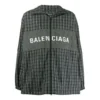 Chaqueta de track de nylon a cuadros «Negro» 571439TEM181070