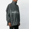 Chaqueta de track de nylon a cuadros «Negro» 571439TEM181070