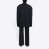 Chaqueta grande de punto retro Balenciaga FW21 para hombre, color negro 662388TAV041000