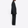 Chaqueta grande de punto retro Balenciaga FW21 para hombre, color negro 662388TAV041000