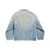 Chaqueta oversize con diseño diagonal en toda la prenda «Denim japonés azul claro con anillos» 773616TPW534868