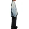 Chaqueta oversize con diseño diagonal en toda la prenda «Denim japonés azul claro con anillos» 773616TPW534868