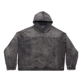 Chaqueta sin botones «Denim japonés negro» 719313TBP473340