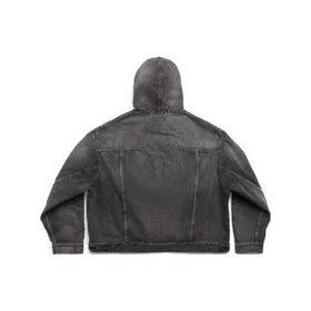 Chaqueta sin botones «Denim japonés negro» 719313TBP473340