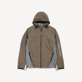 Chaqueta técnica con cremallera para hombre en gris