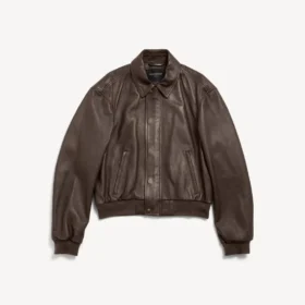 Chaqueta tipo taxi para hombre en color marrón oscuro