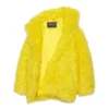 Chaqueta unisex de piel sintética Otoño-Invierno 2021, color amarillo, 663000TKQ077200