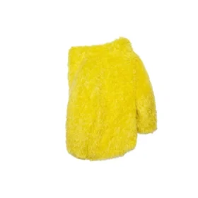 Chaqueta unisex de piel sintética Otoño-Invierno 2021, color amarillo, 663000TKQ077200