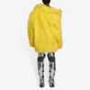 Chaqueta unisex de piel sintética Otoño-Invierno 2021, color amarillo, 663000TKQ077200