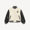 Chaqueta universitaria para hombre de Balenciaga | Colaboración con la NBA en color marfil Chaqueta universitaria para hombre de Balenciaga | Colaboración con la NBA en color marfil