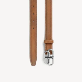 Cinturón delgado BB para mujer en color camel