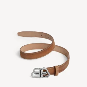 Cinturón delgado BB para mujer en color camel