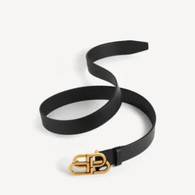Cinturón delgado BB para mujer en negro