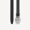 Cinturón ovalado BB para hombre en negro