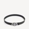 Cinturón ovalado BB para hombre en negro