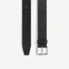 Cinturón para hombre con logotipo grabado en relieve en negro Cinturón para hombre con logotipo grabado en relieve en negro