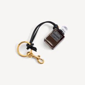 Colgante con frasco de perfume en miniatura en color negro