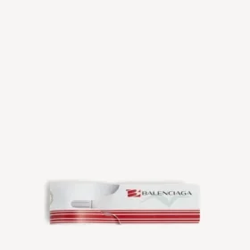 Colgante/llavero Luggage Swing en blanco/rojo