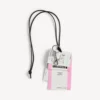 Colgante/llavero para hombre con diseño de boleto de tren en blanco/negro/rosa Colgante/llavero para hombre con diseño de boleto de tren en blanco/negro/rosa