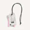 Colgante/llavero para hombre con diseño de boleto de tren en blanco/negro/rosa Colgante/llavero para hombre con diseño de boleto de tren en blanco/negro/rosa