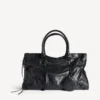 Colgante redondo con espejo «City» para mujer en negro Colgante redondo con espejo «City» para mujer en negro