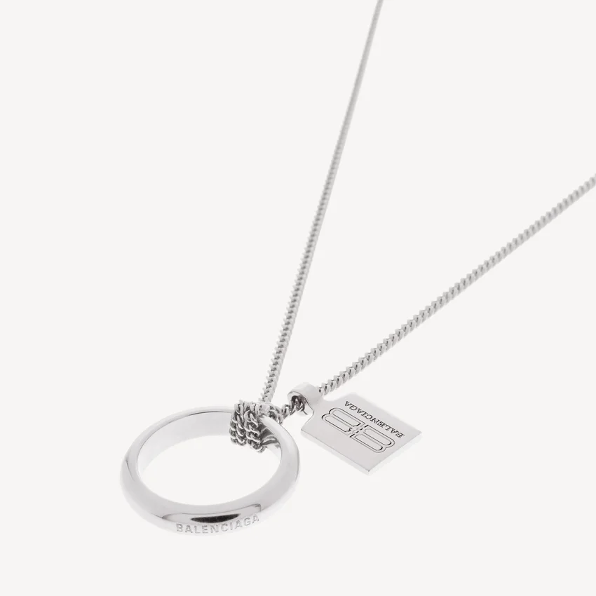 Collar con anillo Saint-Germain en plata brillante Collar con anillo Saint-Germain en plata brillante