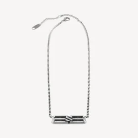 Collar con el ícono BB Icon en plata envejecida