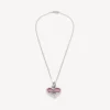 Collar Darling en plata/fucsia Collar Darling en plata/fucsia