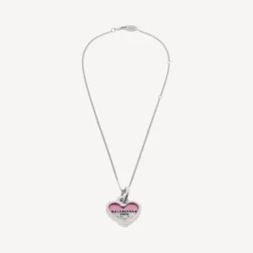 Collar Darling en plata/fucsia