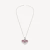 Collar Darling en plata/fucsia Collar Darling en plata/fucsia
