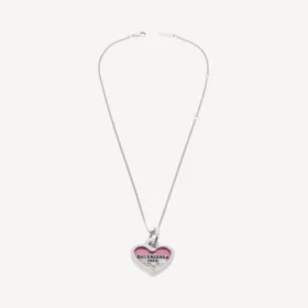 Collar Darling en plata/fucsia