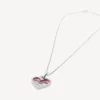 Collar Darling en plata/fucsia Collar Darling en plata/fucsia