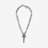 Collar fino Neverlost para hombre en plata antigua Collar fino Neverlost para hombre en plata antigua