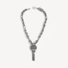 Collar fino Neverlost para hombre en plata antigua Collar fino Neverlost para hombre en plata antigua