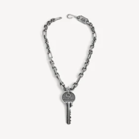 Collar fino Neverlost para hombre en plata antigua