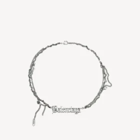 Collar «Typo Destroyed» en plata antigua