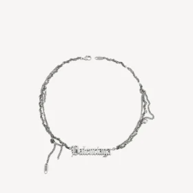 Collar «Typo Destroyed» en plata antigua