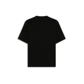 Diseño holgado estilo uniforme retro, manga corta, negro 620941TIV791000