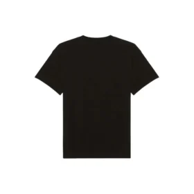 Estampado con retrato de banda, logotipo retro, manga corta, unisex, negro 612965TIVA11000