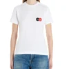 Estampado, cuello redondo, manga corta, blanco 612964TIV799000